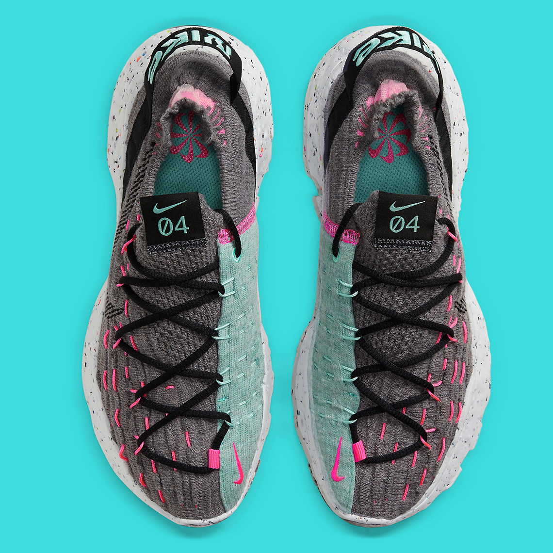 Nike Space Hippie 04 Smoke Grey Black Pink Blast 5