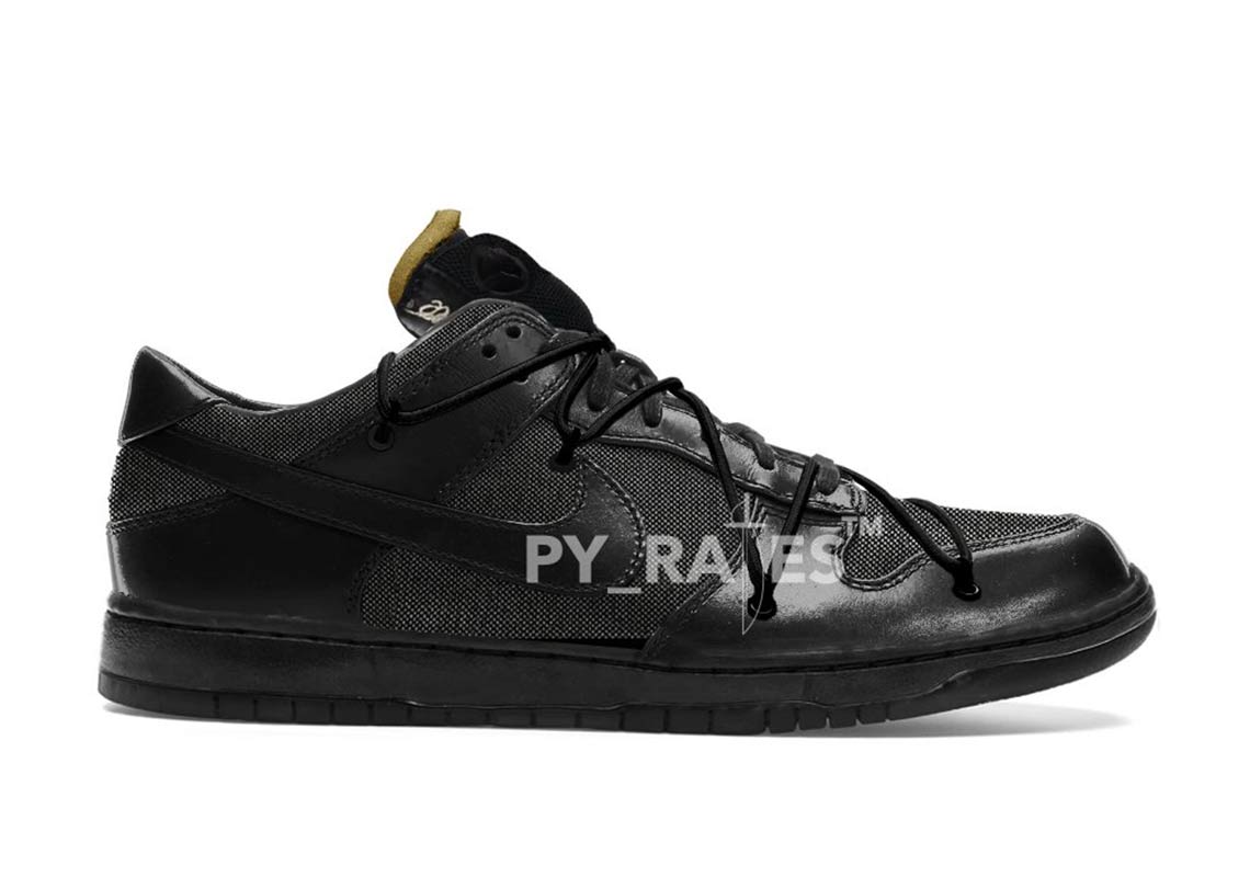 Off White Nike Dunk Low Black Black Release Info 1