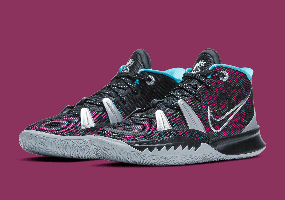 This Upcoming Nike Kyrie 7 For Kids Features Colored Patterns Beneath Mesh Layer
