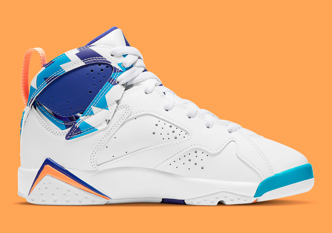 Air Jordan 7 Gs White Chlorine Blue 442960 100 3