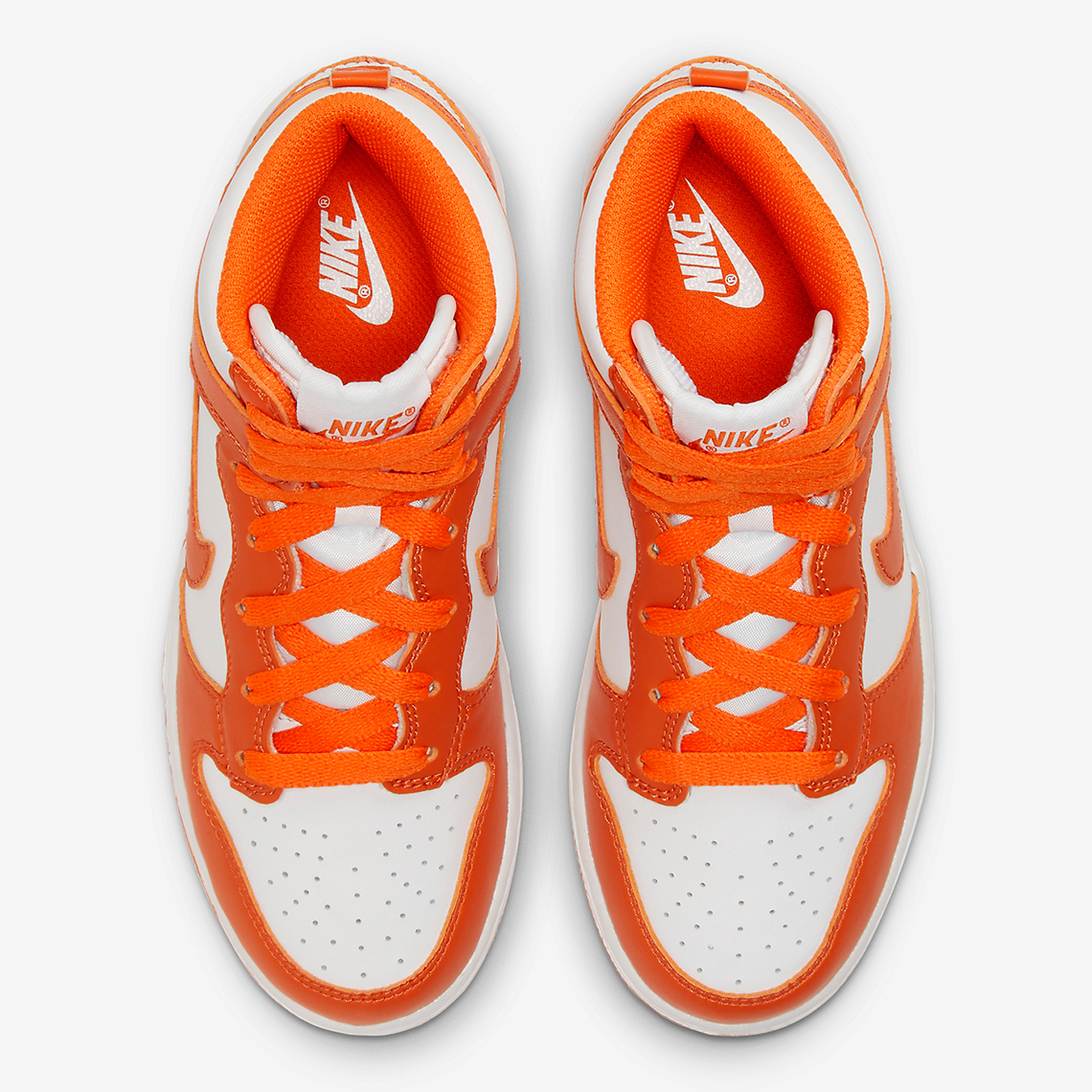 Nike Dunk High Syracuse White Orange Blaze Little Kids Dd2314 1008