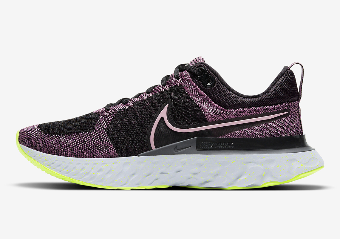 Nike React Infinity Run Flyknit 2 Violet Dust Elemental Pink Black Cyber Ct2423 500