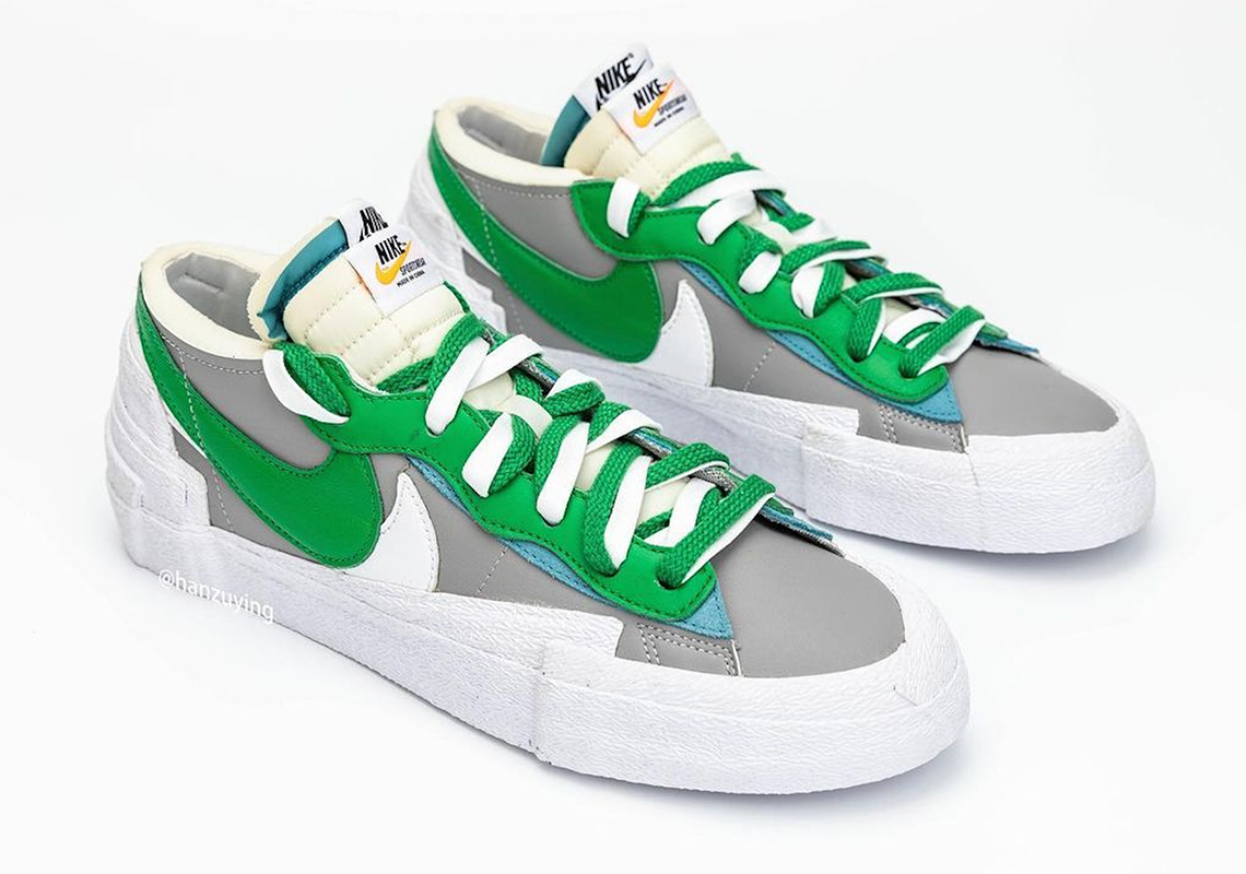 Detailed Look At The sacai x Nike Blazer Low “Classic Green”