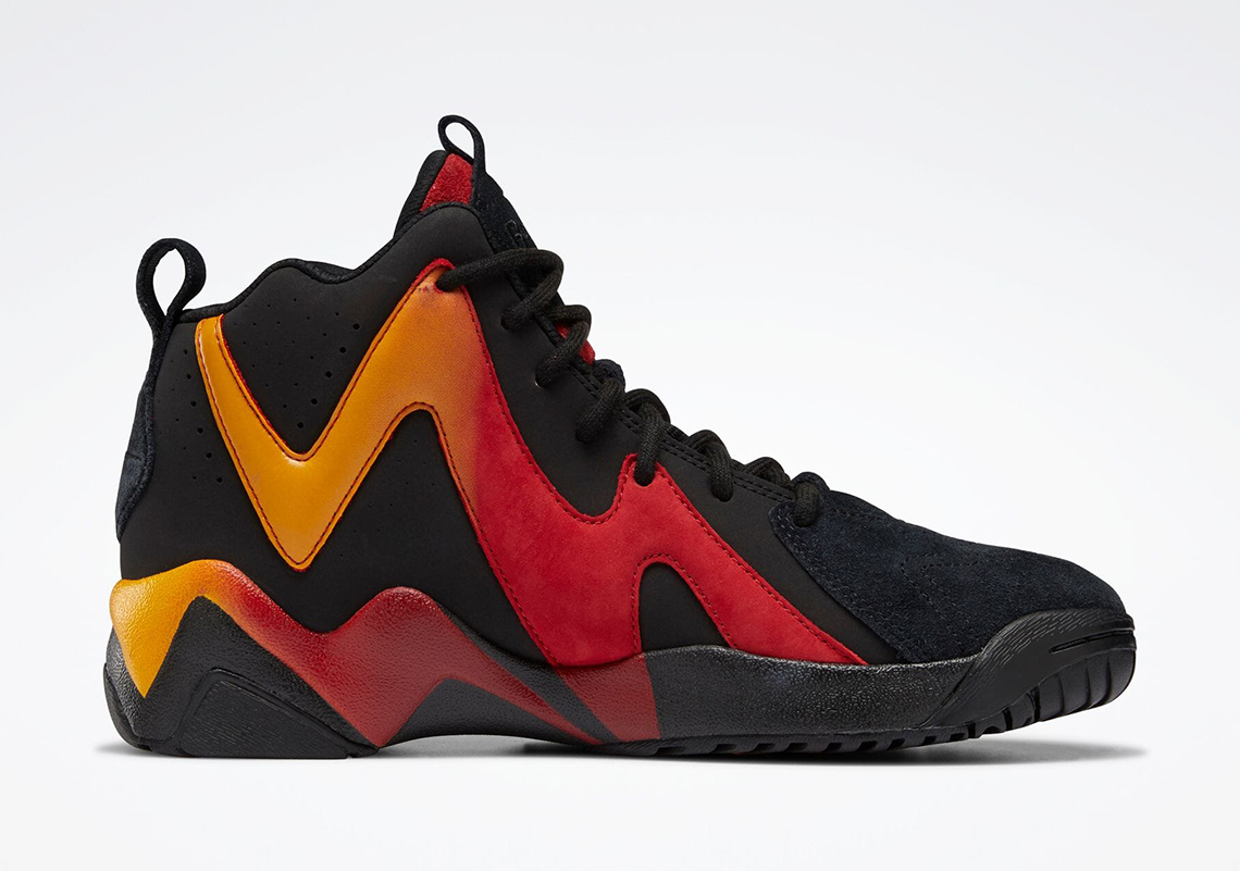 Reebok Kamikaze Ii Black Flash Red Semi Solar Gold H01318 5