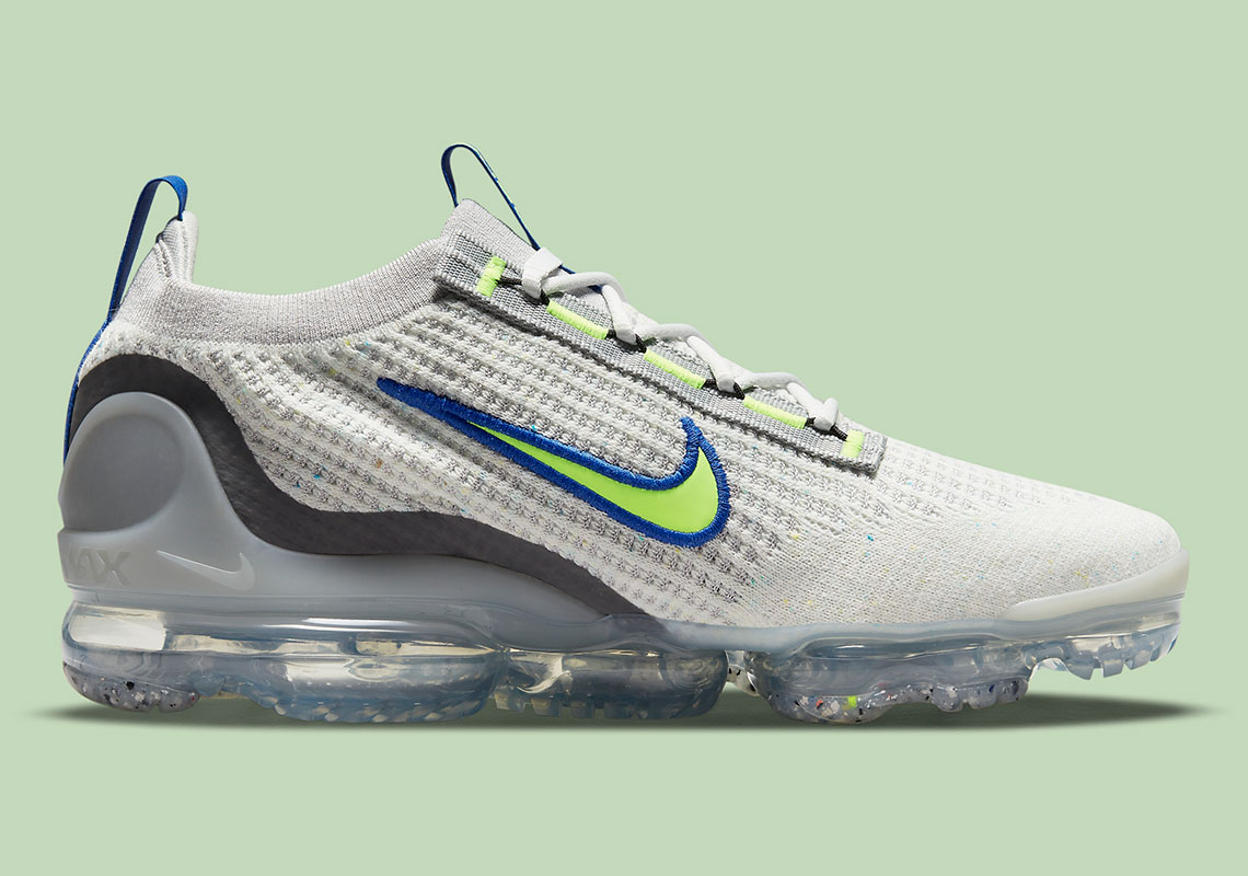 Nike Vapormax Flyknit 2021 Grey Blue Volt Dc9394 100 7