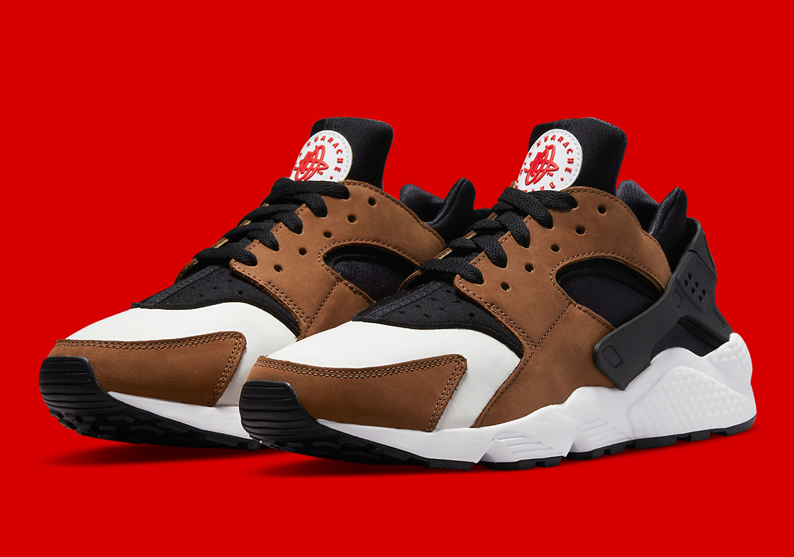 Nike Air Huarache Le Black Bison White University Red Dh8143 001 5