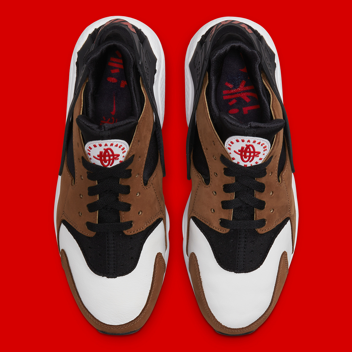 Nike Air Huarache Le Black Bison White University Red Dh8143 001 6