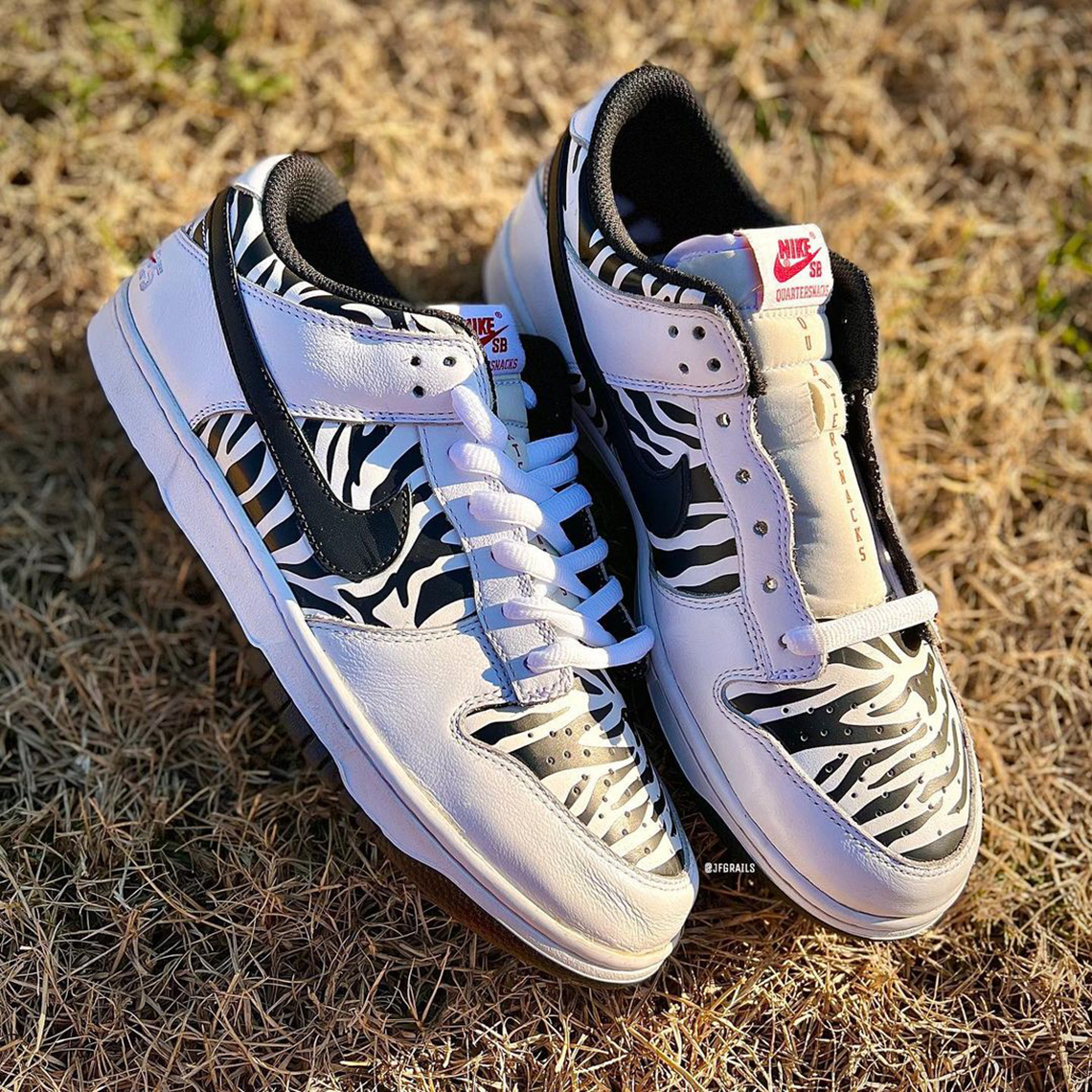 Quartersnacks Nike Sb Dunk Low White 2