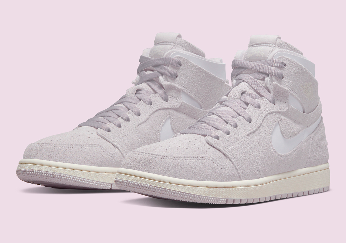 Light Mauve Suede Covers The Air Jordan 1 Zoom CMFT